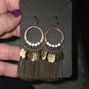 Elegant Gold Dangle Earrings